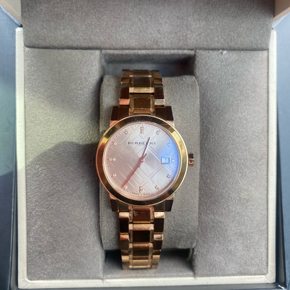 Burberry watch rose gold for women
